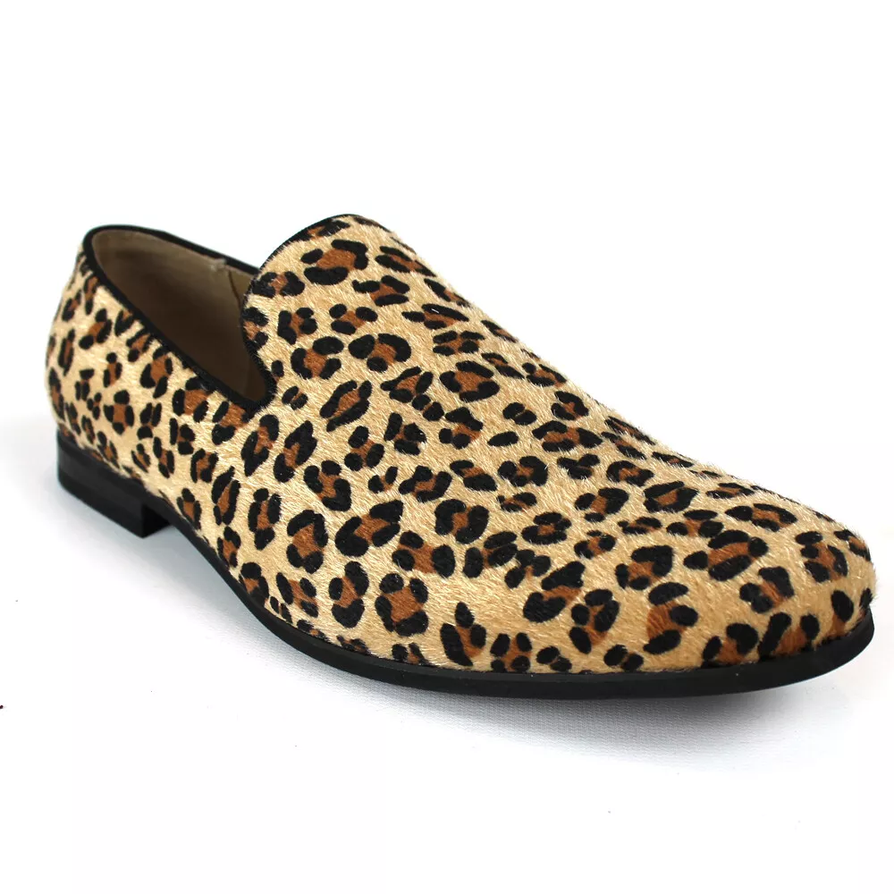 Animal cheap skin loafers