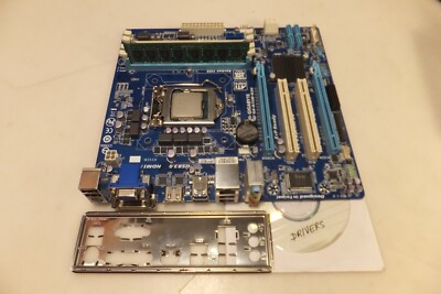 GIGABYTE GA-B75M-D3H, Rev:1.0  LGA1155 Intel Motherboard +G850 2.9GHz +2Gb +I/O