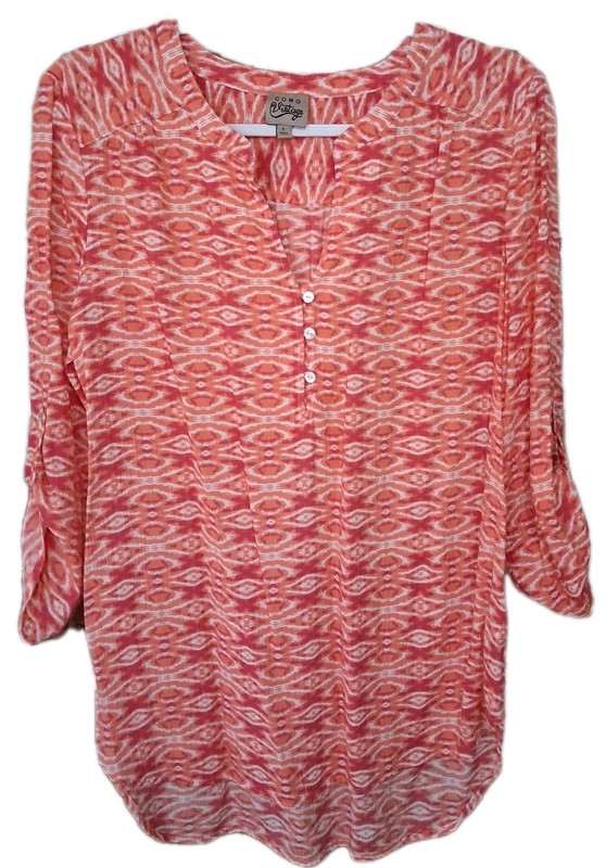 Women’s Como Vintage Orange/Pink Top Size Large