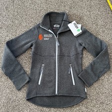 Stio Sweetwater Fleece Jacket Women's XS Logo NWT Gray Full Zip Hiking Outdoor
