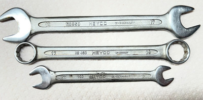 Heyco Metric Wrenches Open/Box end 17mm -19mm - 10/11mm Lot of 3