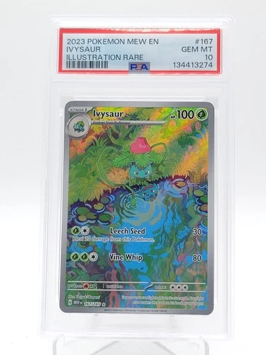 IVYSAUR 2023 POKEMON 151 ILLUSTRATION RARE #167/165 PSA 10 Q3963