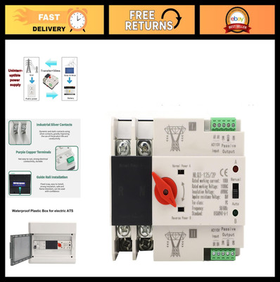 100 Amp Automatic Transfer Switch, 110V Dual Power ATS for Seamless Power Transf