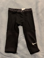 Nike Pro Boys Compression Leggings with White Swoosh