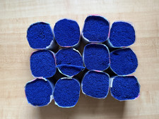 Vintage 12 Packs Bernat Craftsman Rug Yarn 100 Wool Blue Pre-Cut Latch Hook