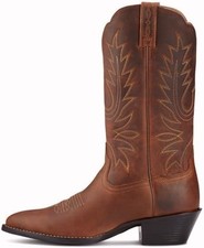 Ariat Heritage Round Toe Western Boots - Women&rsquo;s Leather Cowgirl Boots Sz 8.5