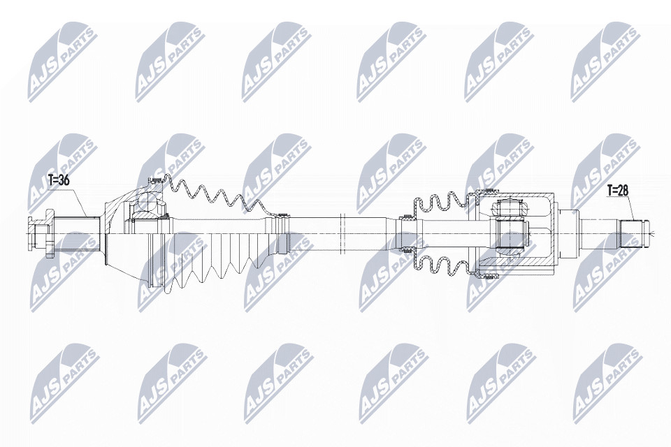 N.T.Y. NPW-VW-073.NTY Drive Shaft for SEAT,SKODA,VW