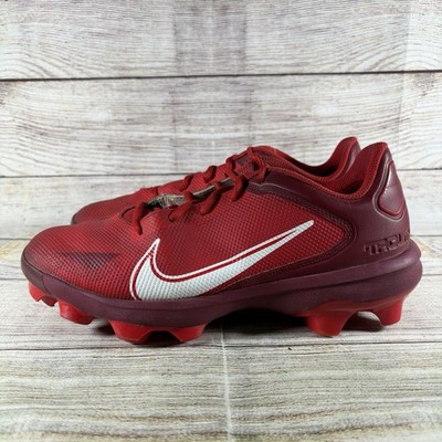 Nike Air Mike Trout Mens Size 8 Baseball Cleats Red White Shoes