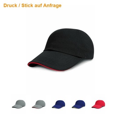 RESULT Baseballkappe Sandwich Cap Mütze Kappe 6-Panel Cotton Low Profile 24 NEU