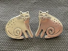 Laurel Burch "Keshire" cat earrings 1980’s Vintage Estate Costume Jewelry