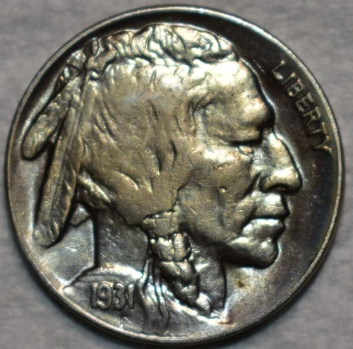 About Uncirculated 1931-S Buffalo Nickel, Sharply Struck specimen.