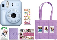 FUJIFILM INSTAX MINI 12 Instant Film Camera Bundle - Pastel Blue