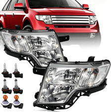 Headlights W/Bulbs Assembly Compatible with 2007 2008 2009 2010 Ford Edge SE SEL