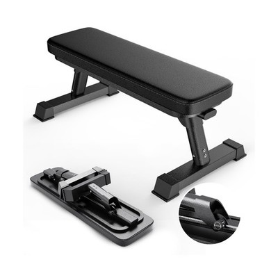 Finer Form Gym Quality Foldable Flat Bench for Multi-Purpose Weight Training ...
