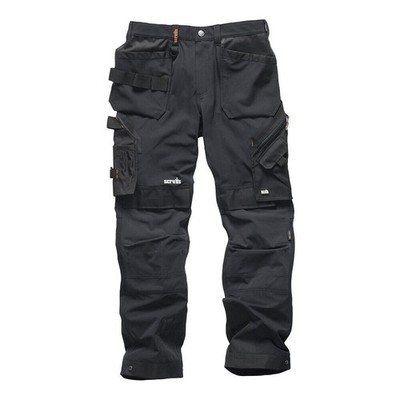 Mens Scruffs Pro Flex Plus Holster Codura Stretch Work Trousers Waist 28 to 38