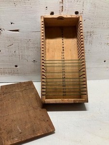 Vintage Wooden Storage Box Designed for Microscope Slides and Accessories DT
