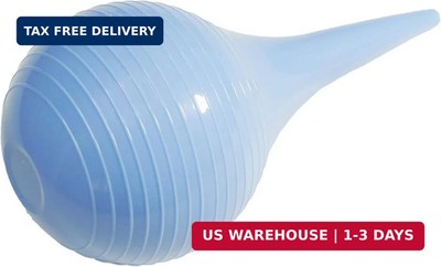 Rubber Suction Ear Syringe,60ml Hand Bulb Syringe Ear Washing Squeeze Bulb- Blue