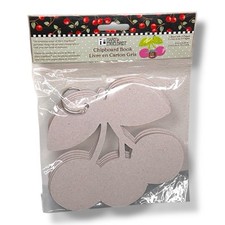 MARY ENGELBREIT Chipboard Cherry Cherries Tag 5 Pages Mini Scrapbook Ring Bound