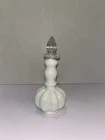 Vintage Fenton Milk Glass Melon Perfume Cologne Bottle w/ Stopper