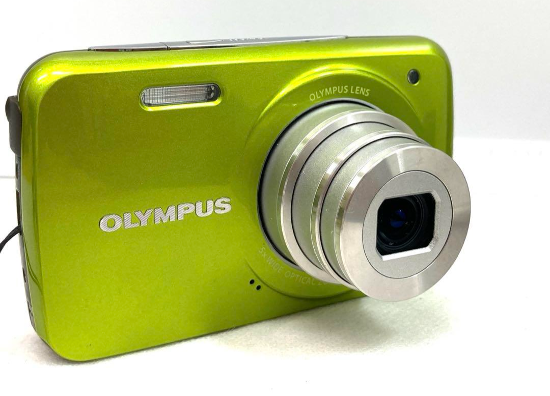 OLYMPUS VH-210 グリーン 14メガピクセル OLYMPUS VH-210 Green×Black Compact Digital Camera 14MP 5x zoom