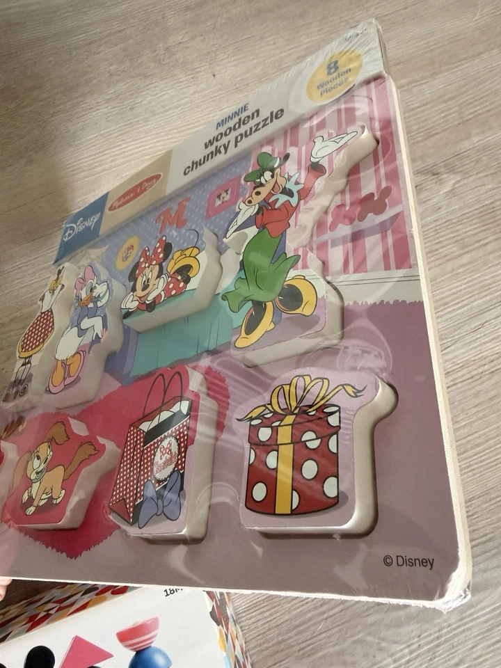 Disney Mickey & Friends Wooden Block Set 28 Pieces, Stacking Train, Puzzle - Image 3 of 4