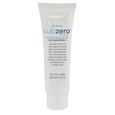 Sub Zero Cooling Pain Relief Gel with Cats Claw