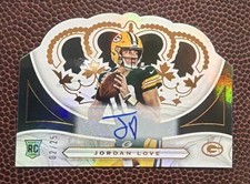 2020 Panini Chronicles Crown Royale Jordan Love Auto Rookie RC Bronze SP /25