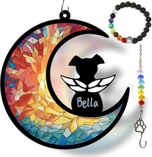 Personalized Dog Memorial Gifts for Loss of Dog, 3-Pieces Gift Set with Suncatch