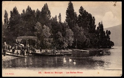 Old postcard Bords du Bourget - Les Belles-Rives, Savoie, France
