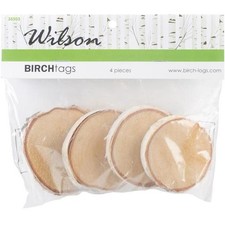 Wilson Natural White Birch Slices 4pcs - 1.75"-2.75"