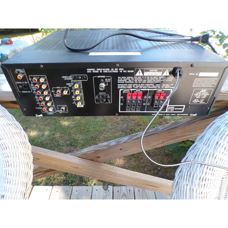 JVC RX-6010VBK Audio/Video Control Receiver Stereo Home Theater System Powers On - Image 2 of 3