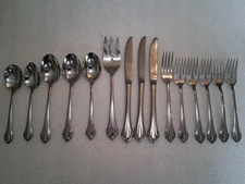 Rogers 1881 Oneida Ltd. Bittersweet Repose Stainless Flatware 15 pc Lot