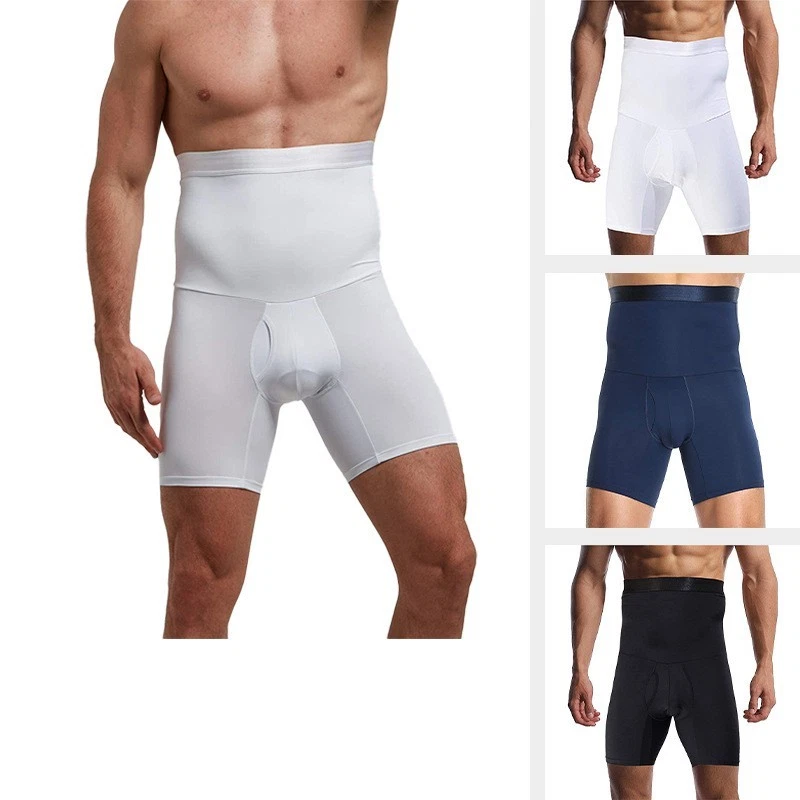 Men's Breathable Double-layer Hip Lifting Leg Shaping High Waist Shaping Pants