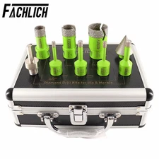 SHDIATOOL 9pcs/box Diamond Vacuum brazed Drill Bits for Marble Ceramic Tile