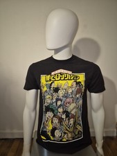 My Hero Academia Graphic T-Shirt Size Med. Black Midoriya Bakugo Todoroki