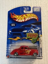 2002 Hot Wheels #24 First Editions 12/42 '40 FORD COUPE Red w/Chrome 5 Spoke Whl