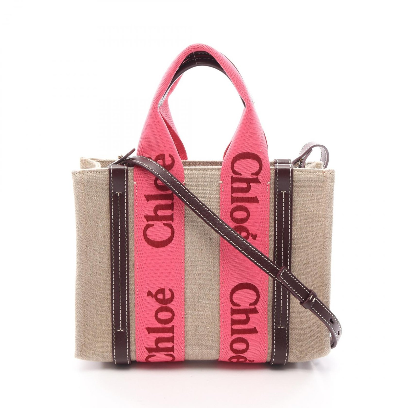 Chloe WOODY Small shoulder crossbody Tote Bag CHC23AS397 L17 9R5 canvas leather