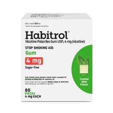 Habitrol Nicotine Gum 4mg Mint Flavor 80 Count Smoking Cessation Aid