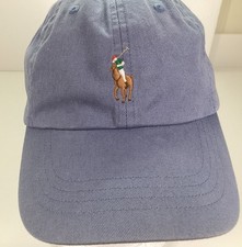 Polo Light Blue Adjustable Clasp Baseball Hat Ralph Lauren One Size Flesh  Pony