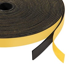 Thin Foam Tape Weather Stripping .50 1/2 Inch Wide x 1/16 Inch Thick New A...