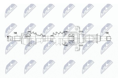 Original NTY Antriebswelle NPW-ME-108 für Mercedes-Benz