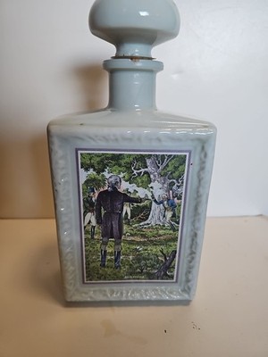 EMPTY VTG 1969 J.W. Dants Americana Collection 'Hamilton Duel' Whiskey Decanter