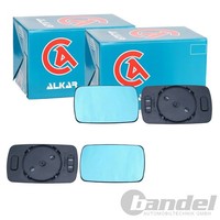 2X Alkar Spiegelglas Blau GetÖNt Plan Links+Rechts Passend FüR BMW 3 5 7