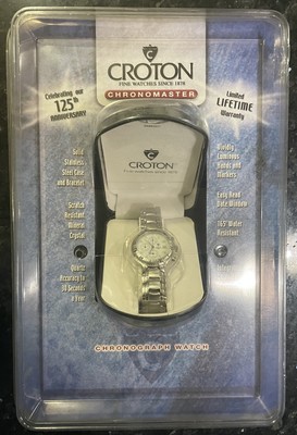 Croton Chronomaster 125th Anniversary Chronograph Quartz Watch New Sealed Rare
