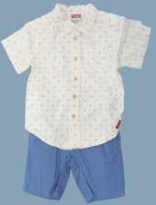 Boys Wrangler Button Down Short Sleeve Shirt Shorts 2PC. Set Sizes 4 - 6