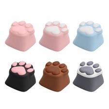 Playful Kitten Claw Resin Keycaps Colorful Customizable For Mechanical Keyboards
