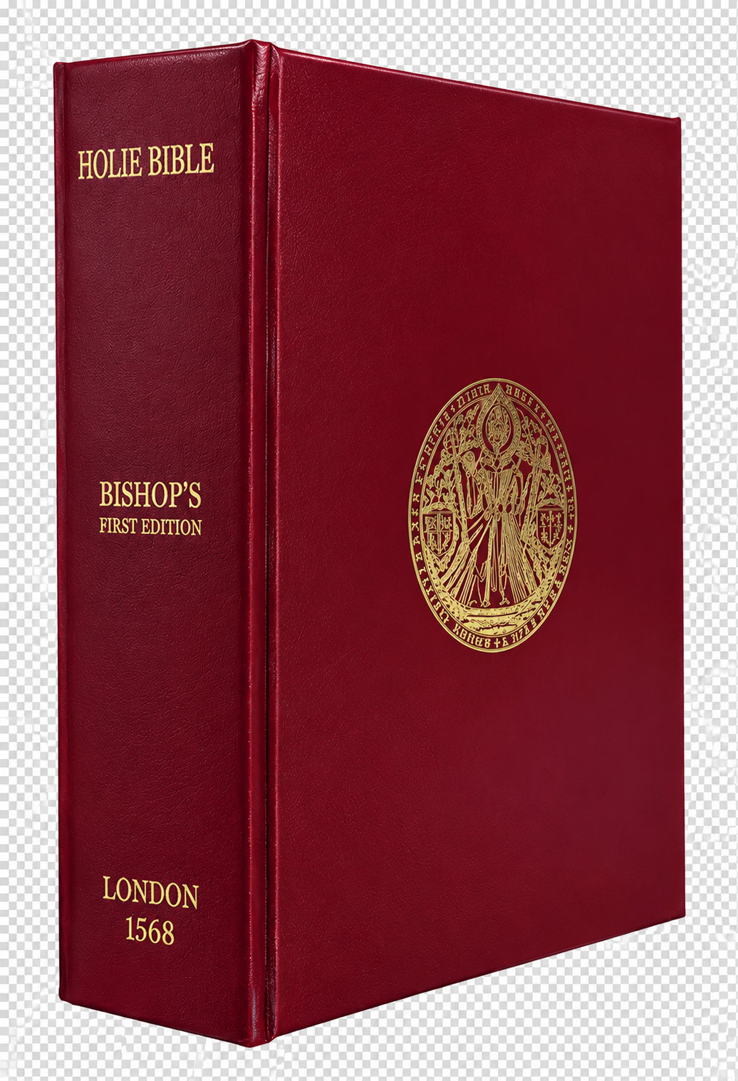 1568 The Bishop's Bible Facsimile Faithful Burgundy Leatherbound Reproduction
