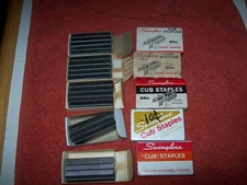 Vintage 5 used boxes of SWINGLINE CUB STAPLES