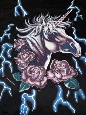 Men's American Thunder Unicorn Single Stitch Vintage T Shirt