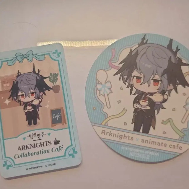 Mingilbangju Anime Cafe Collaboration Coaster + Photocard Set